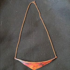 Copper bib necklace